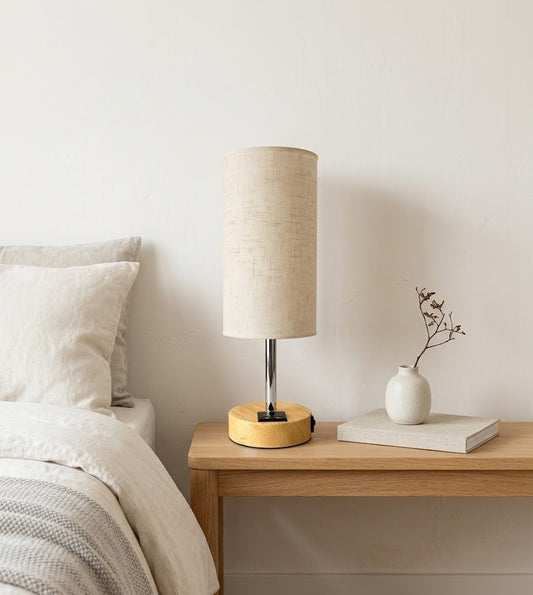 Touch Bedside Table Lamp, 3-Way Dimmable, Dual USB Charging, UK 3 Pin Plug